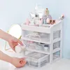 Organizzatore di trucco in plastica Cassetto cosmetico Scatola di immagazzinaggio di trucco Contenitore Cofanetto per unghie Supporto per desktop Custodia per articoli vari Strumenti di perline294V