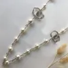 Halsband Kort pärlkedja Orbital halsband Cleavicle Chains Pearlwith Women's Jewelry Gift281f