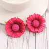 Stud Earrings 2023 Design Big Flower Daisy Sweet For Woman Fashion Jewelry