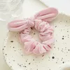 New Cute Rabbit Ear Velluto Fiocco Scrunchies Peluche Annodato Corda per capelli Fascia elastica per capelli Accessori per capelli Porta coda di cavallo Legami per capelli