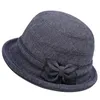 Cappelli a tesa larga da donna autunno e inverno cupola cappello da pescatore casual cappello a bombetta piccola da donna estate nera