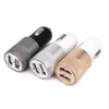 Högkvalitativ metallbilladdare 2 Ports Car Charger 5V 2.1A Micro Auto Power Adapter Dual USB för Samsung för Motorola Cell Phone Universal