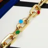 Diseñador de pulsera adhesiva de color para hombres corazón flor cerradura letra plata pulseras chapadas en oro con incrustaciones de cristal para mujer diseñador de moda de lujo regalo de joyería