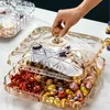 Dishes Plates Fruit Platter Candy Box Food Storage Tray Dried Snack Plate Transparent Plastic Nut Snacks Container Living Room Decor 231212