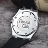 Projektantka marki na rękę na rękę panie zegarek wysokiej jakości kwarcowe zegarki Klasyki Royal Oak Hexagon Bezel Randwatch Fashion Guma Pasek Sports Modern Watches 9009