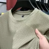 メンズTシャツブランド服の夏のカジュアルショートスリーブTシャツ/男性スリムフィット高品質の丸いネックアイスシルクTシャツMAN TEES M-4XL