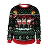Suéteres masculinos 3D impresso suéter de presente de Natal para homens e mulheres casual manga comprida designer de roupas esportivas