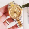 2021 Arrivo 36mm 41mm Lovers Orologi Diamond Uomo Donna Gold Face Orologi da polso automatici Designer Ladies Watch222j