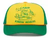 Dustin 2019 Stranger Hat Things Retro Mesh Trucker Cap Yellow Green 85 Vet Var justerbar Cap -present Halloween3853233