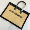 Mens Luxury Rive Gauche Totes shop shopper bags Womens travel purse and handbag clutch weave linen Large Beach fashion canvas travel Designer Cross body Shoulder bag