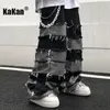 Men S Jeans Kakan American High Street Antique frędzle dla mężczyzn Upuścił szeroką nogę Hip Hop Lazy Lazy Pants K27 56 231212