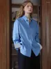 Women's Blouses Blouse Cotton Loose Casual All Season Shirt Solid Single Breasted Formal Fashion Woman 2023
