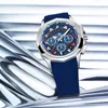 Наручные часы NEVIS Мужские спортивные часы Повседневные кварцевые наручные часы Светящийся циферблат с морским флагом Силиконовый ремешок Мужские деловые часы Reloj294b