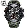 SMAEL Camouflage Military Watch Uomo Impermeabile Dual Time Display Orologio sportivo da uomo Orologio analogico digitale al quarzo Uomo 1708 210202L