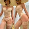 Female collant senza piena biancheria intima notturna sexy lingerie erotica nene pesci da donna in maglia pieghevoli babydoll hollow bodystocks sexy sexy