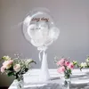 LED ballon stand 35cm Bobo balloon stick Wedding table decoration or Kids birthday party glow supplies Organza yarn kids favor168k