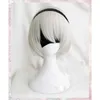 Cosplay Wigs Nier Automata 2B Yorha n ° 2 Type B Héroïne BOBE BOO Costume de cosplay résistant à la chaleur Bobo Wigl231212