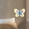 벽 램프 LED Sconce 램프 나비 나비 따뜻한 밝은 빛 벽 장착 미니멀리스트 조명 고향 홈 로프트 실내 계단 장식 239W