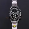 Mens Watch 904L Steel AR Factory Cal 4130 Movement Automatic Watches Mens Black Dial Ceramic Bezel 116500ln Chronograph Watches Wi237n