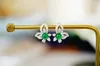 Stud Earrings JHY Solid 18k Gold 4.9mm 1ct Pakistan Nature Emerald Gemstones Diamonds Studs For Women Fine Jewelry Birthday Presents