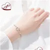 Fußkettchen Damen Süßes Design Fußkettchen für Party 18 Karat Gelbgold vergoldet Cz Doppelherzen Armband Kette Braut Hochzeit Drop Delivery Jewelr Dhg3S