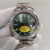 17 kleuren 41 mm 904L staal automatisch horloge heren groene wijzerplaat saffierglas gecanneleerde bezel V12 roestvrijstalen armband mechanisch Cal 32217M