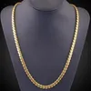 Europe United States foreign trade supply men 's necklace 18K gold - plated clavicle chain hip - hop jewelry194n