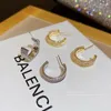 Ring Oorbellen C-vormig Retro Goud Kleur Koreaanse Stijl Eenvoudige Oorring Elegant Hoogwaardig Dames Trending Sieraden