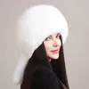 Berretti 2023 Donne di Inverno Cappello di Pelliccia Soffice Sovietico Femminile All'aperto Berretto Caldo Cappelli da Neve 5 Code Reale Bomber Freddo