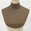 Bow Ties Modale Turtleneck Fake Collar Women's False Neck Warmer afneembare bodemhirt Hirt Cover Half Blouse Tops Detachable