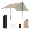 Tendas e abrigos 3x5m 3x4m Toldo de acampamento com postes à prova d'água Proteção UV Sun Shade Caminhadas ao ar livre Mochila de praia Abrigo de barraca