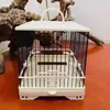 Cages à oiseaux inséparable Cage pour animaux de compagnie caille canari Hamster petit nichoir mangeoire abri Transport Jaula Decorativa Habitat décors 231211