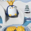 Игрушки для ванной Детские игрушки для ванны Симпатичные игрушки для ванны с пингвинами Спринклерные игрушки со сменной насадкой Игрушки для ванны с распылителем воды Q231212 Q231212