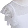 Girl Dresses MODX Princess Vintage Lace Dress Long Child Gauze Floral Vestido Bow White Ivory Birthday Party Wedding Baby Clothes 4-13Y