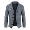 Men's Sweaters Winter Long Sleeve Sweater Crochet Knitted Cardigan Fashion V-neck Loose Thickened Coat