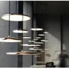 Design de arte moderna disco ufo led lustre para restaurante sala estar quarto mesa estudo barra el suspensão luz pingente lamps242q