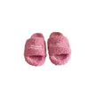 Chaussures de créateurs Paris Sandales Pantoufles de luxe Furry Platform Sandal Pantoufles en peluche Broderie B Word Couple Pantoufles en peluche Furry Slide Pantoufles en daim 0PNVl