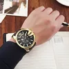 Wristwatches Curren 8176 Mens Watches Top Brand Gold Gold Male Men Men Fashion Leather Leather Strap Sport Quartz Watch Outdoor Disual Wristwatch 231211