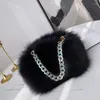 Evening Bags Fur Bag Chain Handheld Women's Fashion Crossbody Single Shoulder Handbag Winter Ladies Warm Clutch Party