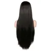 سيدة الهالوين Morticia addams Long Black Straight Wig Family الأربعاء Adams Cosplay الجزء الأوسط pelucas الاصطناعية