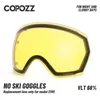 Óculos de esqui COPOZZ Lente de óculos de esqui de substituição para o modelo 21101 Anti-nevoeiro UV400 Óculos de esqui esféricos Óculos de neve Lentes Lentes Somente 231212