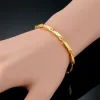 Mens 14k Yellow Gold Male Bracelet Braslet Gold Color Braclet Chunky Cuban Chain Link Bracelet For Man