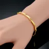 Pulsera De Oro Amarillo Para Hombre Eslabón De Cadena De Color Para