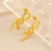 Kolczyki stadialne ze stali nierdzewnej 18K Gold Snake For Women Wedding Carring Girl Party Biżuteria Prezenty E2188
