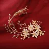 Hair Clips Wedding Bride Accessories High-End Crystal Branch Flower Handmade Headband Dinner Dress With Coiffure NA