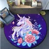 Tapis de jeu pour bébé, tapis rond imprimé licorne fantaisie, tapis animal de dessin animé, cuisine, chambre à coucher, salon, chambre d'enfant, tapis de jeu pour enfants, décoration d'intérieur 231212