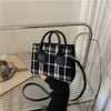 Sacos de noite Mulheres Mini Bolsa Senhoras Bolsa Moda Verificação Padrão Bolsa de Ombro Crossbody Messenger Leve Simples Elegante Tote