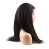 Bella Hair verworrene glatte Echthaar-Vollspitze-Perücke, 130 % bis 150 % färbbar, natürliches Schwarz, vorgezupft, mit Babyhaar, natürlicher Haaransatz, Remy-Jungfrau-Haar, Yaki-gerade Perücke