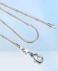 Long 16-28 pouces (40-80 cm) 100% authentique solide en argent sterling 925 colliers ras du cou 1 mm chaînes collier pour femmes en gros X017070183