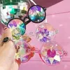 Lunettes de soleil 1 paire de lunettes rondes claires Kaléidoscope Lunettes Crystal Lens Party Rave Femme Homme Queen Gifts291T